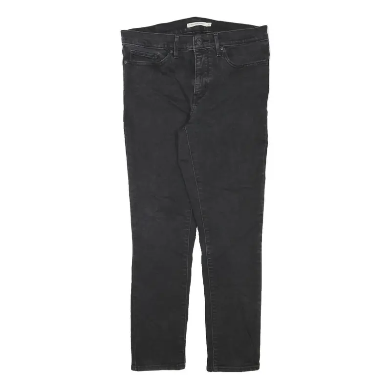 Levi's 311 Womens Slim Black Denim Medium W30 L26 Slim Fit Zip Jeans 1