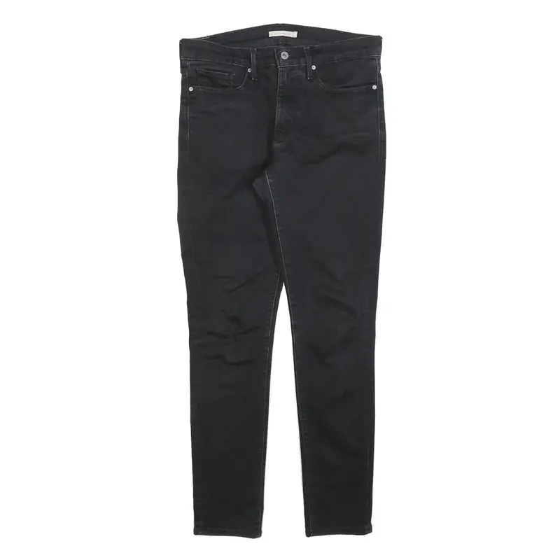 Levi's 311 Womens Slim Black Denim Raw W30 L30 Slim Fit Zip Jeans 1