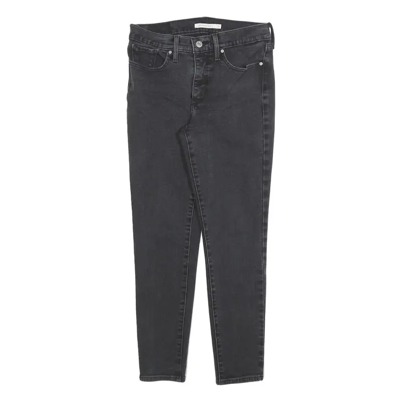 Levi's 311 Womens Slim Black Denim Slim Jeans W27 L25 Stretch Cotton Blend 1