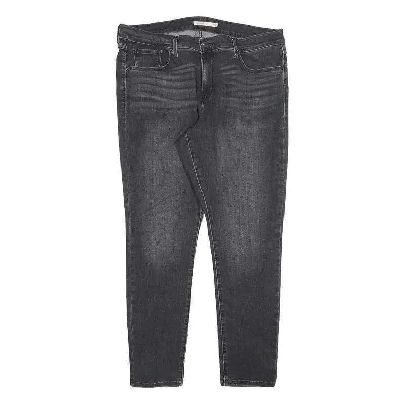 Levi's 311 Womens Slim Jeans Black Denim Medium W36 L29 Stretch Zip 1