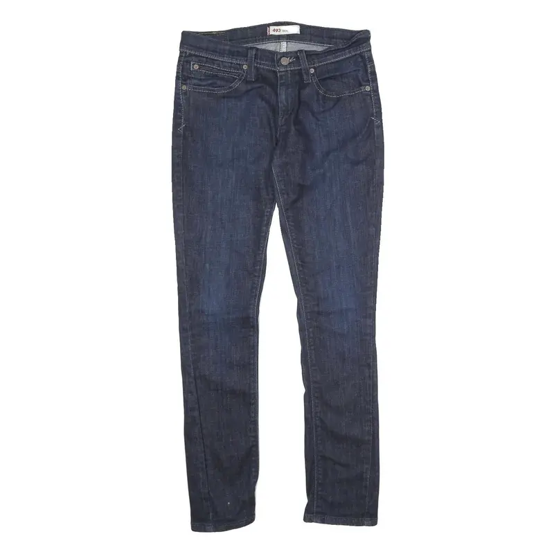 Levi's 493 Skinny Fit Womens Jeans Blue Slim Denim Raw W30 L32 Stylish 1