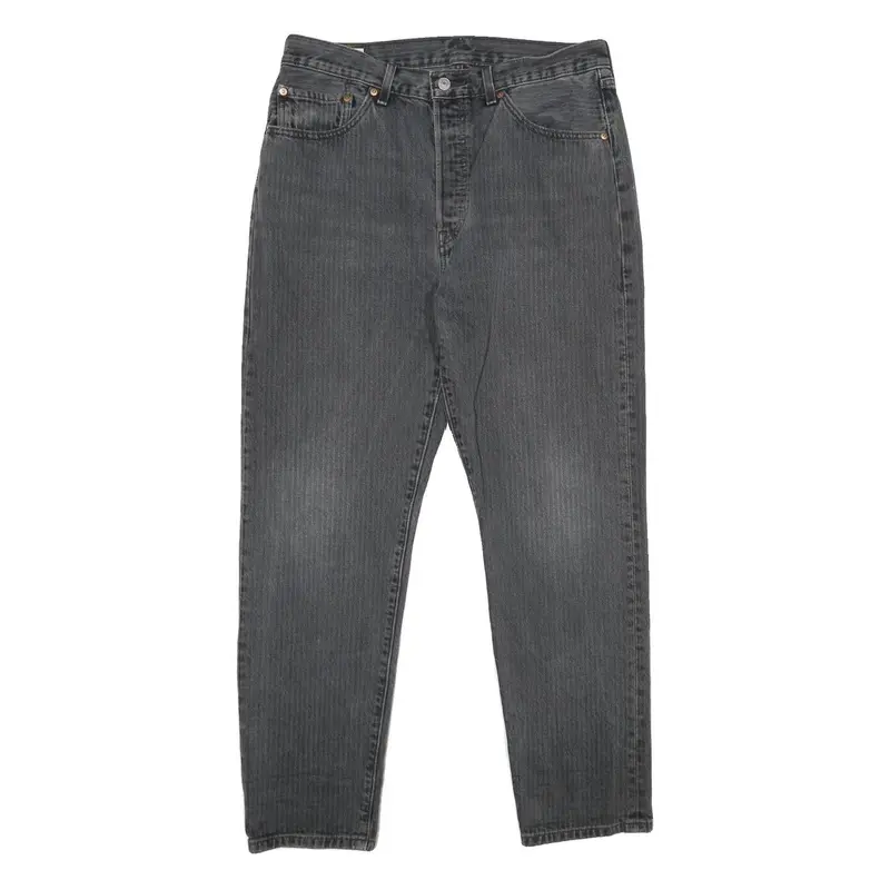 Levi's 501 '81 Mens Jeans Black Classic Straight Denim Medium W31 L29 Button 1