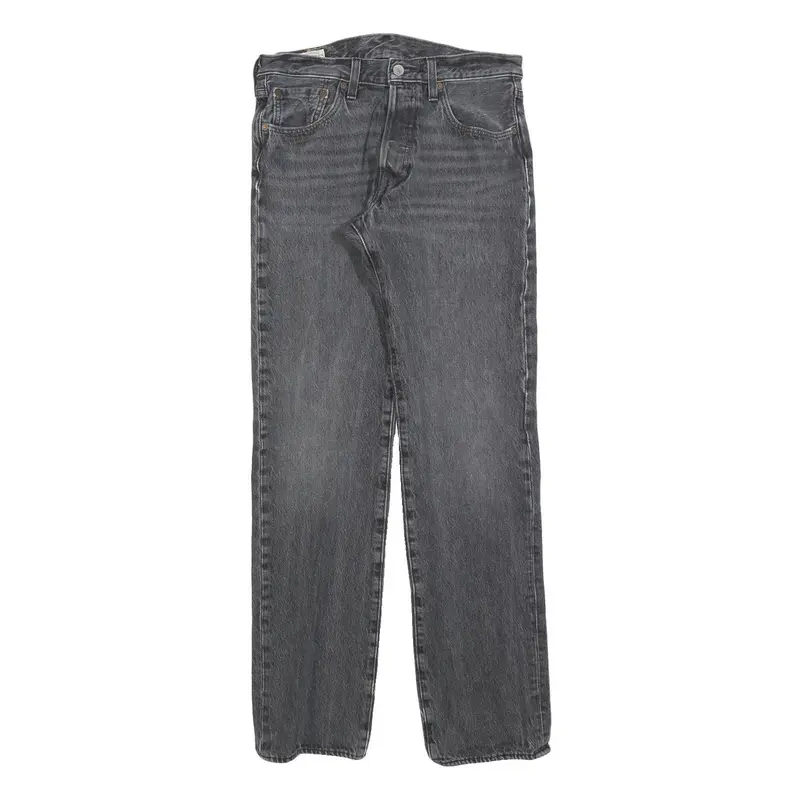 Levi's 501 Big E Mens Jeans Black Regular Straight Denim Medium W30 L34 Classic 1