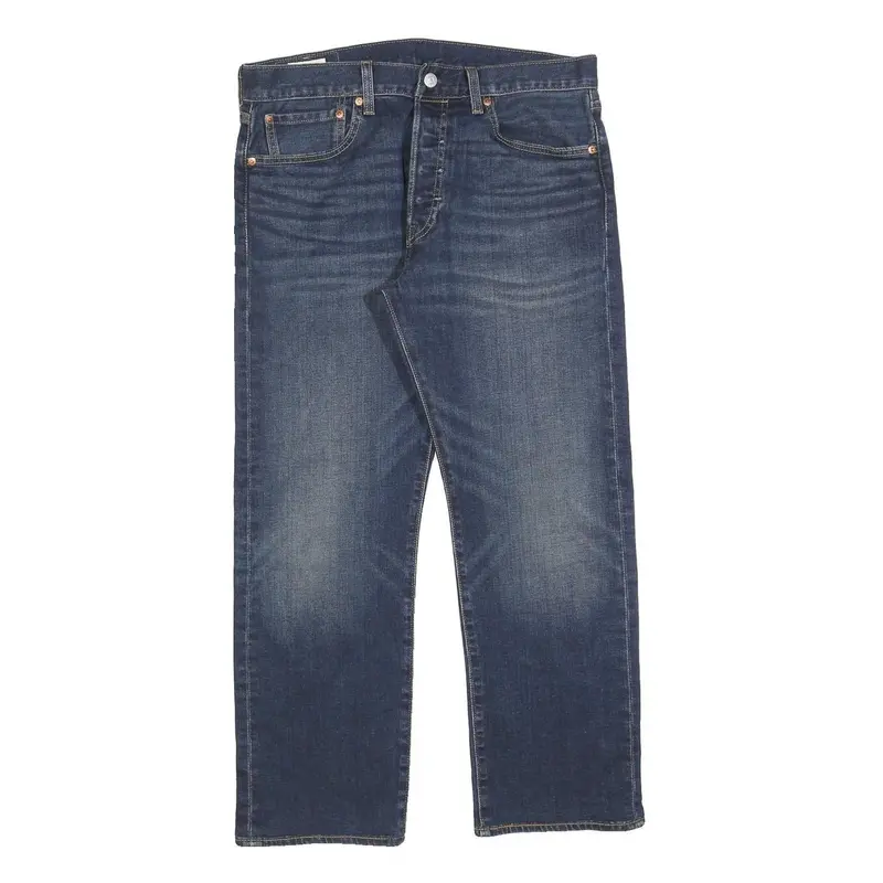 Levi's 501 Big E Mens Jeans Blue Regular Straight Denim Medium W32 L27 Button 1