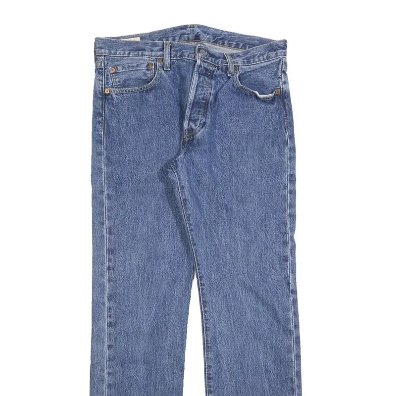 Levi's 501 Big E Mens Jeans Blue Regular Straight Denim Medium W32 L32 Classic 2
