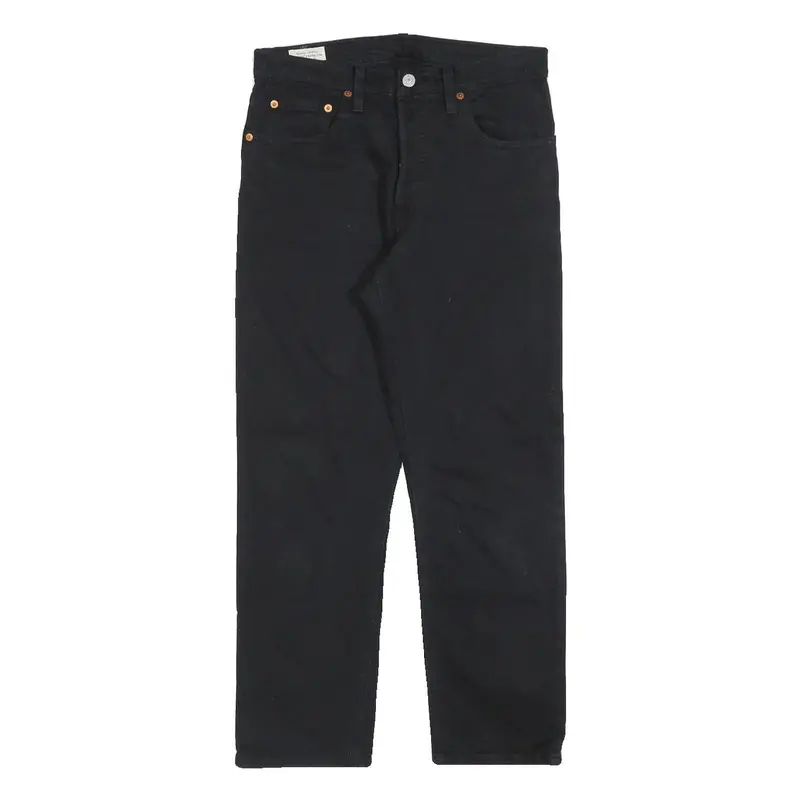 Levi's 501 Big E Womens Jeans Black Regular Straight Denim W27 L26 Button Fit 1