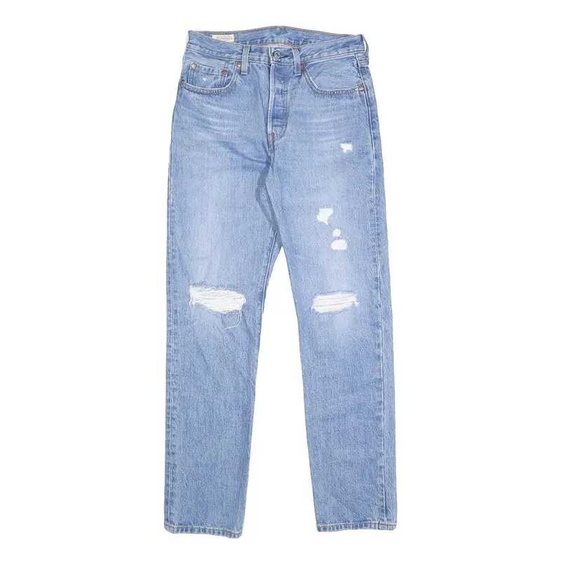 Levi's 501 Big E Womens Jeans Blue Regular Straight Denim Light W26 L30 1