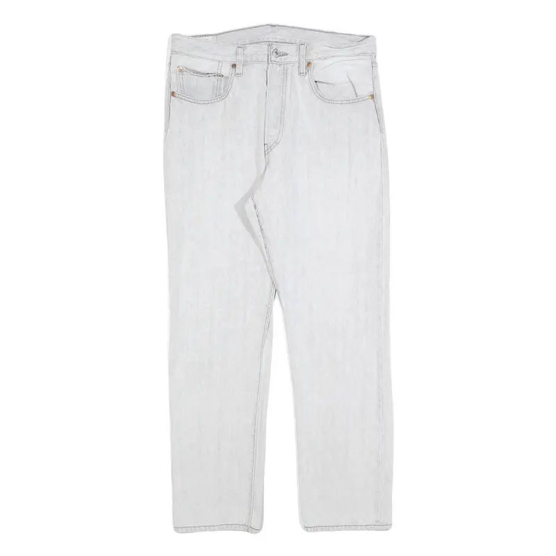 Levi's 501 Big E Womens Jeans White Regular Straight Denim Raw W30 L28 Vintage 1