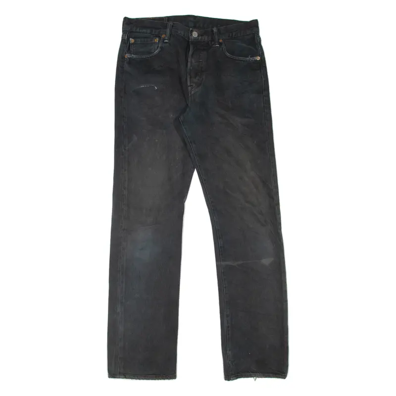 Levi's 501 Jeans Mens Black Regular Straight W30 L32 1