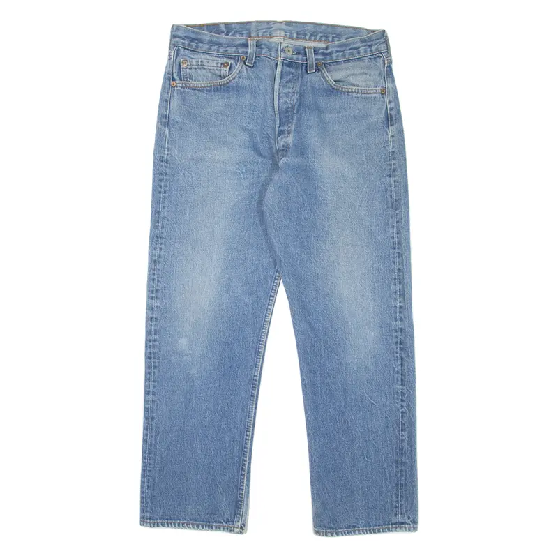 Levi's 501 Jeans Mens Blue Regular Straight 90S Stone Wash W30 L26 1