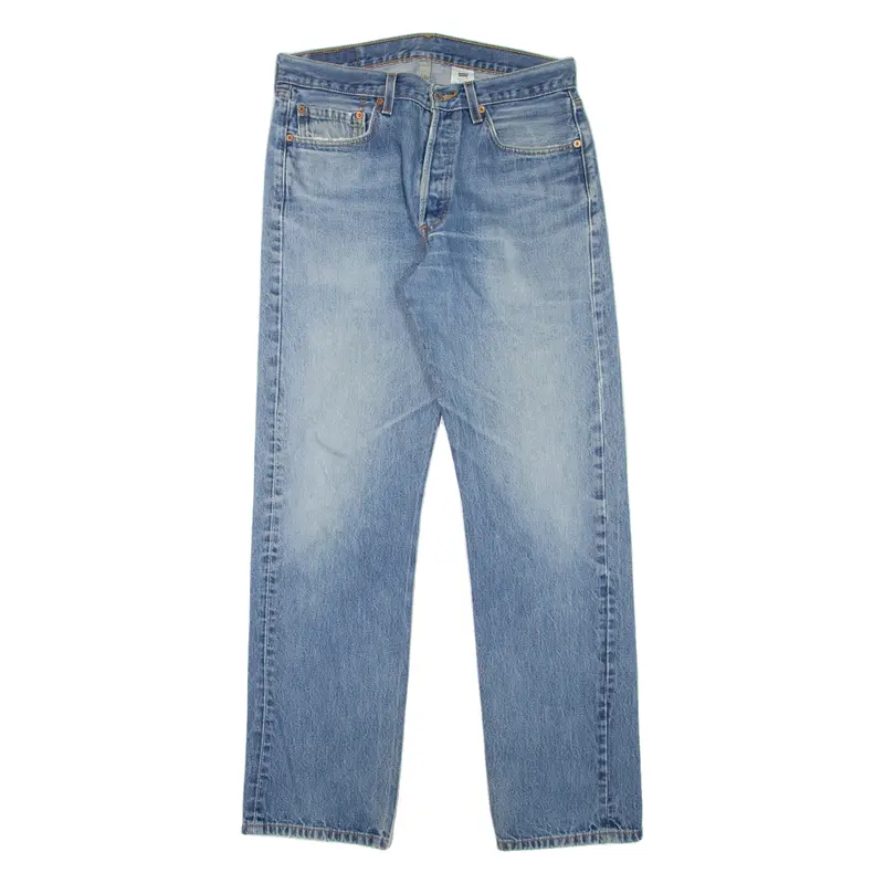 Levi's 501 Jeans Mens Blue Regular Straight Stone Wash W33 L34 1
