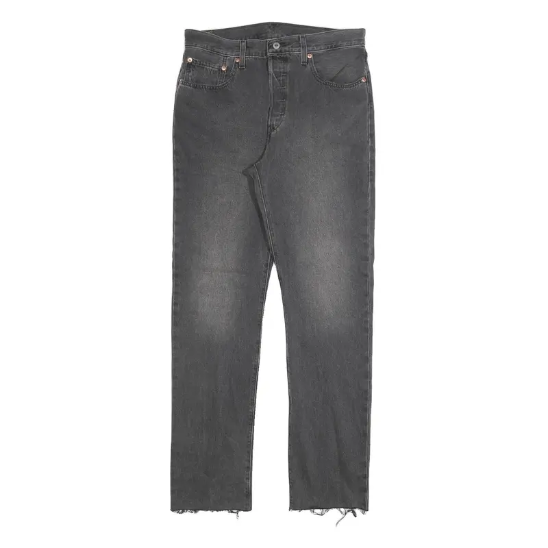 Levi's 501 Mens Jeans Black Regular Straight Denim Light W31 L32 Button 1