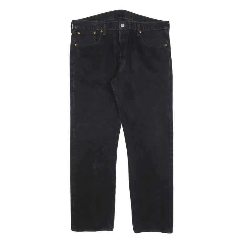 Levi's 501 Mens Jeans Black Regular Straight Denim Medium W38 L32 Classic Style 1