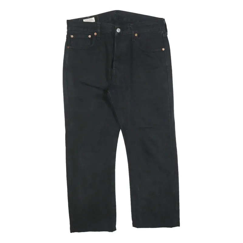Levi's 501 Mens Jeans Black Regular Straight Denim Raw W30 L23 Classic Button 1