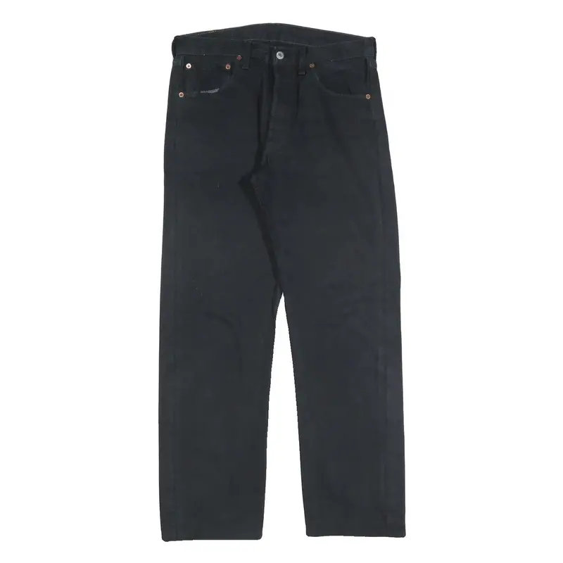 Levi's 501 Mens Jeans Black Regular Straight Denim W32 L29 Classic Button Fly 1