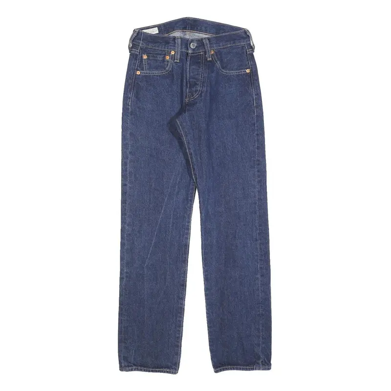 Levi's 501 Mens Jeans Blue Regular Straight Denim Medium W26 L30 Classic Button 1