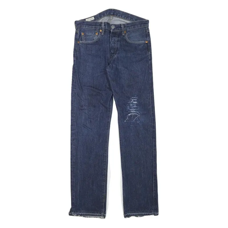 Levi's 501 Mens Jeans Blue Regular Straight Denim Medium W30 L31 Classic Button 1
