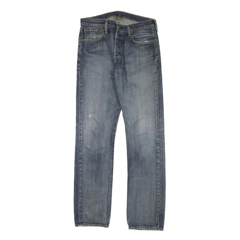 Levi's 501 Mens Jeans Blue Regular Straight Denim Medium W30 L32 Classic Button 1
