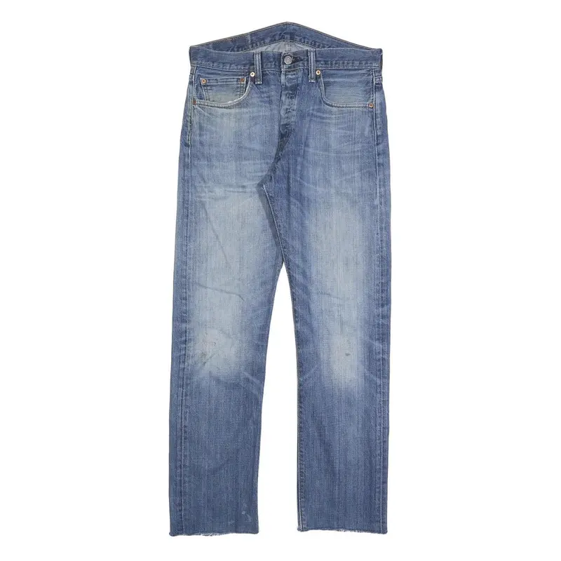 Levi's 501 Mens Jeans Blue Regular Straight Denim Medium W32 L30 Classic Button 1