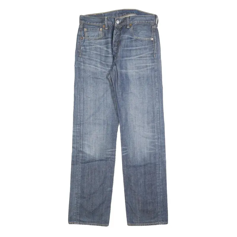 Levi's 501 Mens Jeans Blue Regular Straight Denim Medium W32 L32 Classic Cotton 1