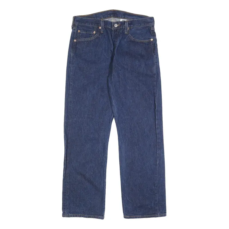Levi's 501 Mens Jeans Blue Regular Straight Denim Medium W33 L30 Classic Button 1
