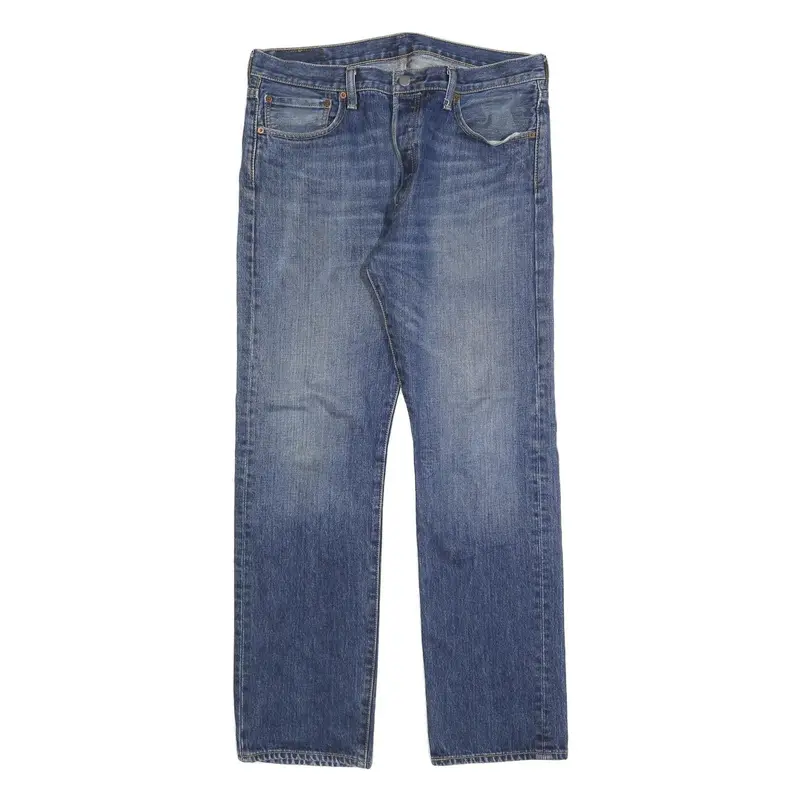 Levi's 501 Mens Jeans Blue Regular Straight Denim Medium W34 L32 Classic Cotton 1