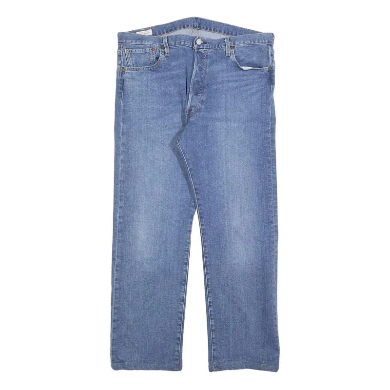 Levi's 501 Mens Jeans Blue Regular Straight Denim Medium W36 L27 Classic Fit 1
