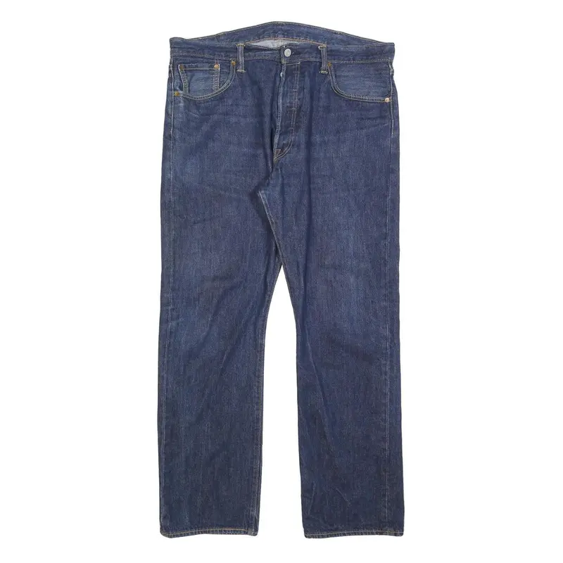 Levi's 501 Mens Jeans Blue Regular Straight Denim Medium W38 L32 Classic Button 1