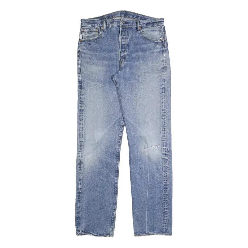 Levi's 501 Mens Jeans Blue Regular Straight Denim Medium W38 L36 Classic Fit 1