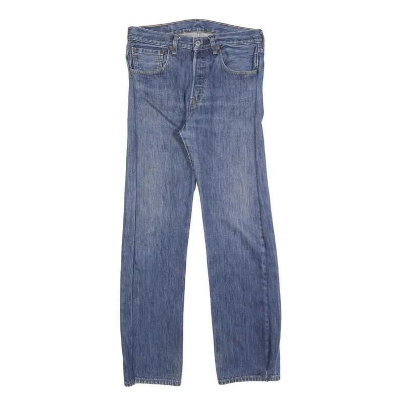 Levi's 501 Mens Jeans Blue Regular Straight Denim Raw W31 L32 Classic Button Fly 1