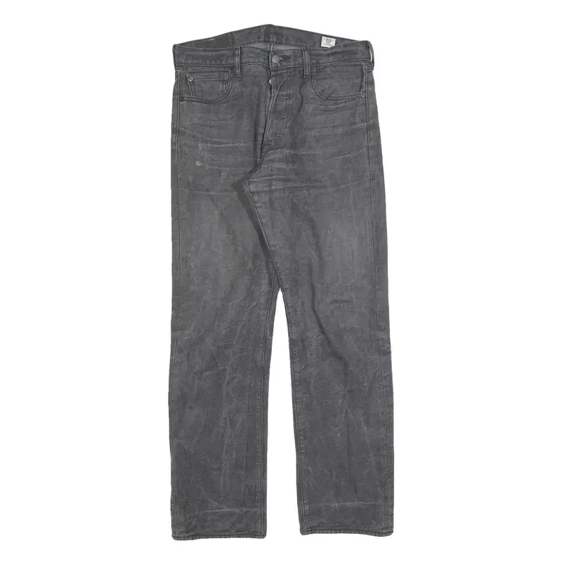 Levi's 501 Mens Jeans Grey Regular Straight Denim W31 L29 Button Cotton Blend 1