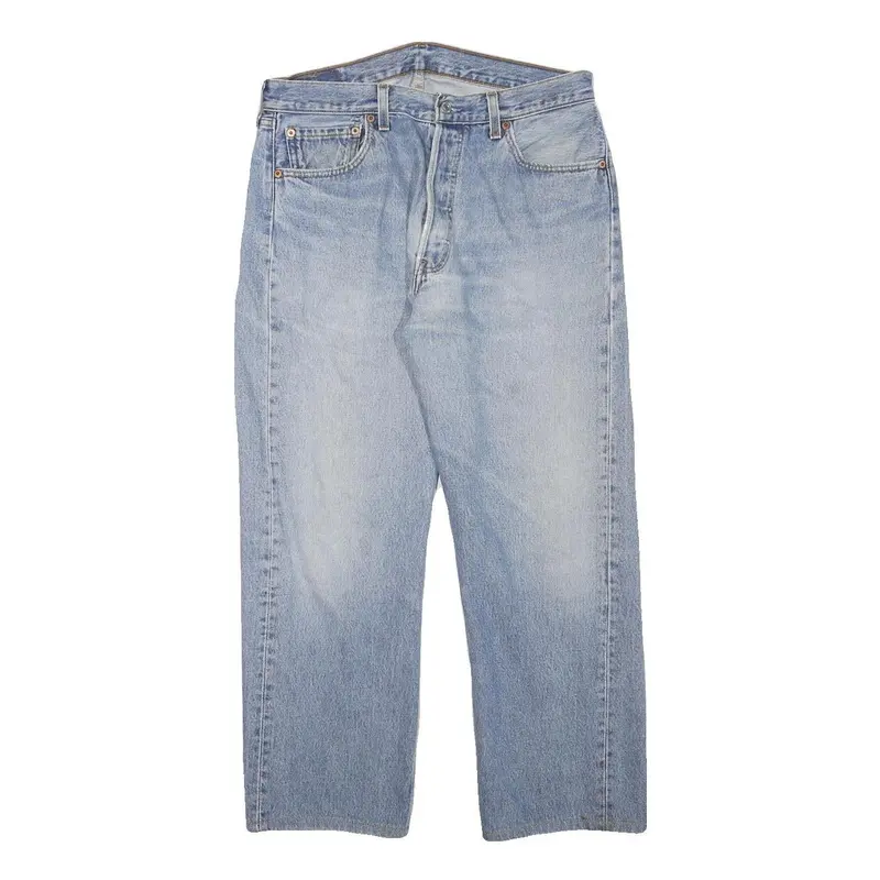 Levi's 501 Mens Regular Fit Straight Denim Light W32 L27 Classic Button Fly 1