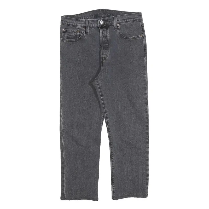 Levi's 501 Womens Jeans Black Regular Straight Denim Dark W29 L23 Classic Button 1