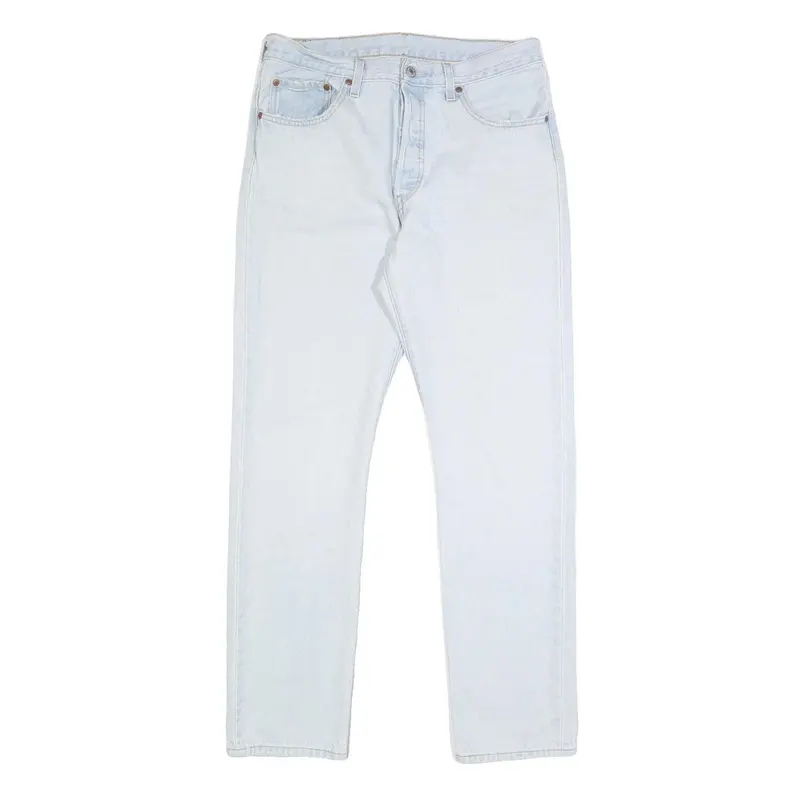 Levi's 501 Womens Jeans White Regular Straight Denim Light W31 L32 Classic Fit 1