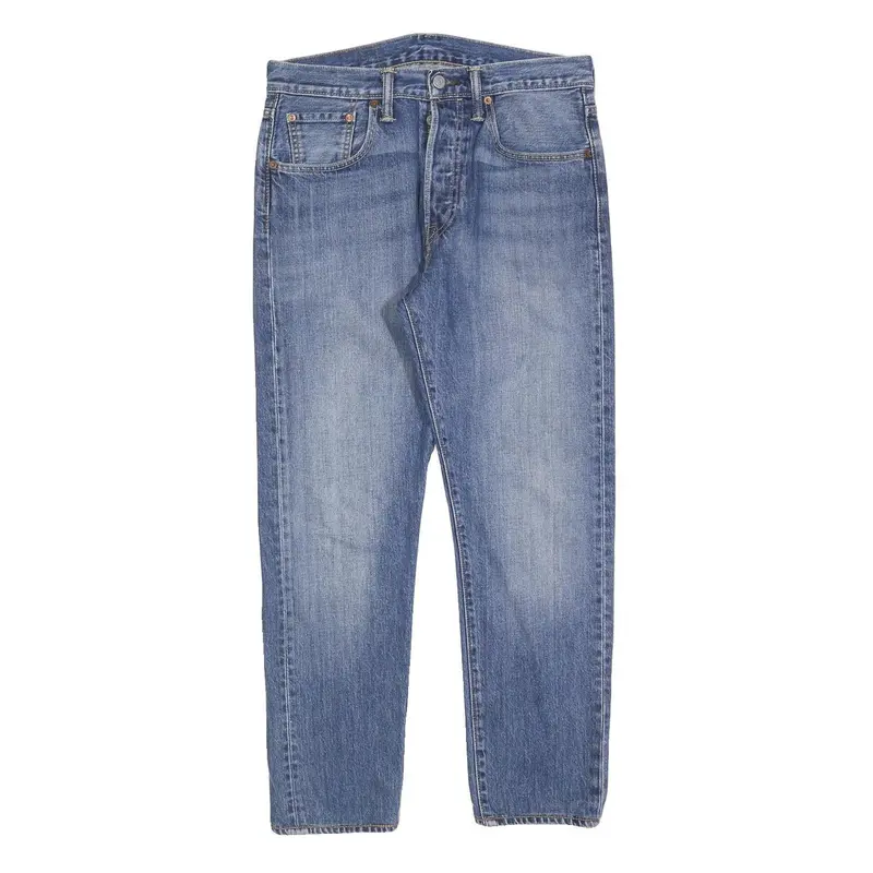 Levi's 501Ct Mens Jeans Blue Classic Straight Denim Medium W29 L27 Button 1