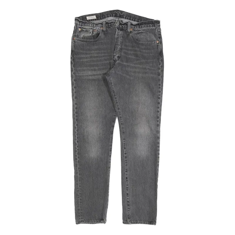 Levi's 501S Big E Mens Jeans Black Slim Straight Denim Medium W34 L32 Cotton 1