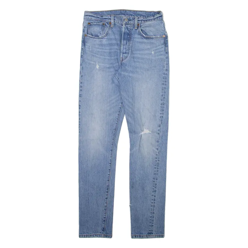 Levi's 501S Jeans Distressed Mens Blue Skinny Straight W27 L32 1
