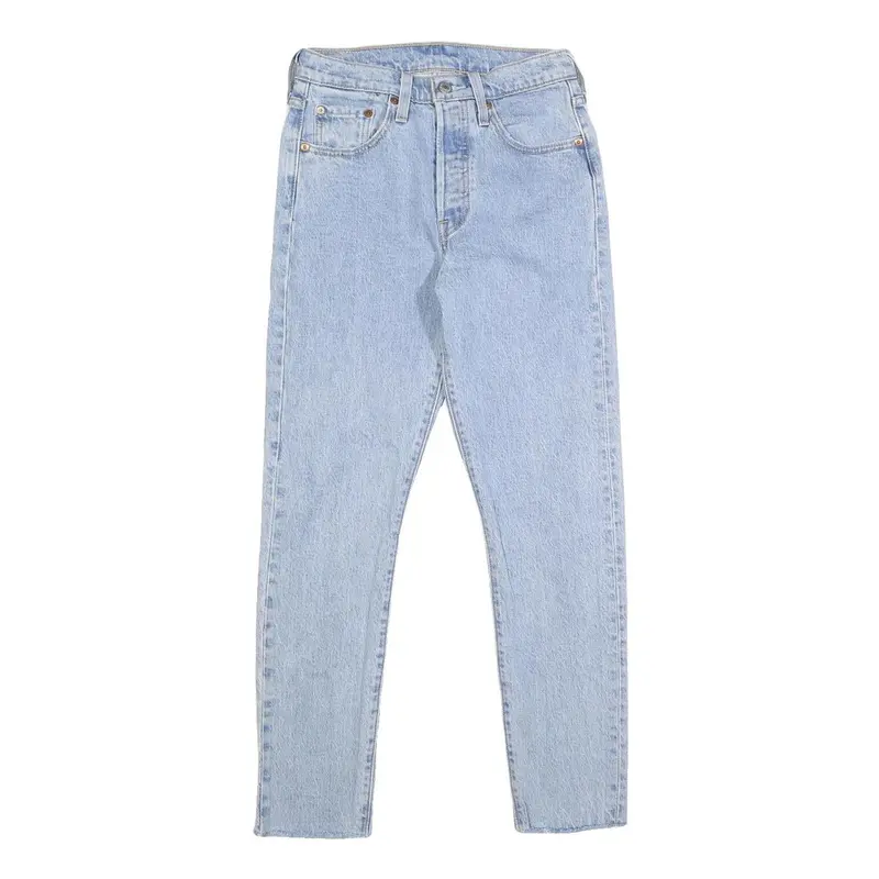 Levi's 501S Womens Slim Light Denim Jeans W24 L28 Classic Button Fly 1