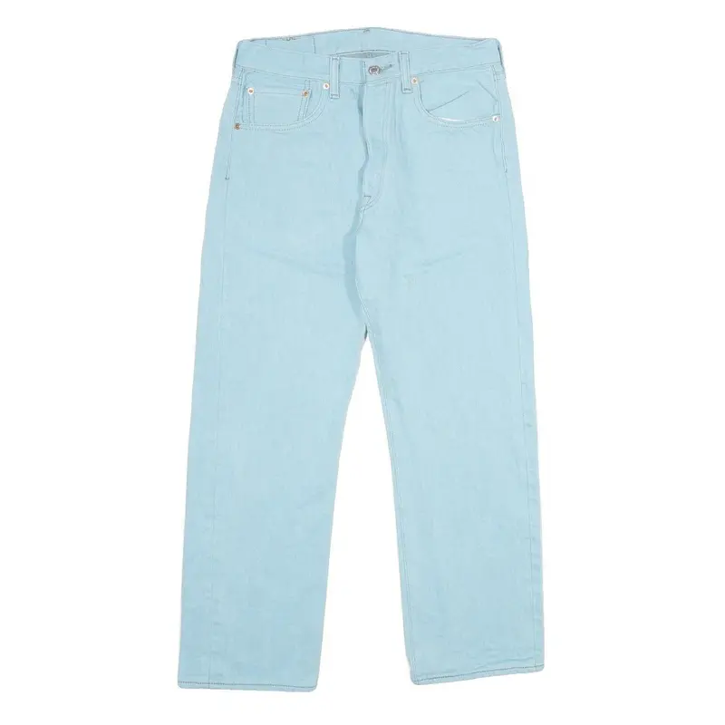 Levi's 501Xx Mens Jeans Blue Classic Straight Denim Light W32 L30 Button Closure 1