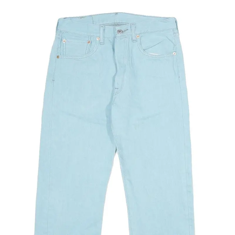 Levi's 501Xx Mens Jeans Blue Classic Straight Denim Light W32 L30 Button Closure 2