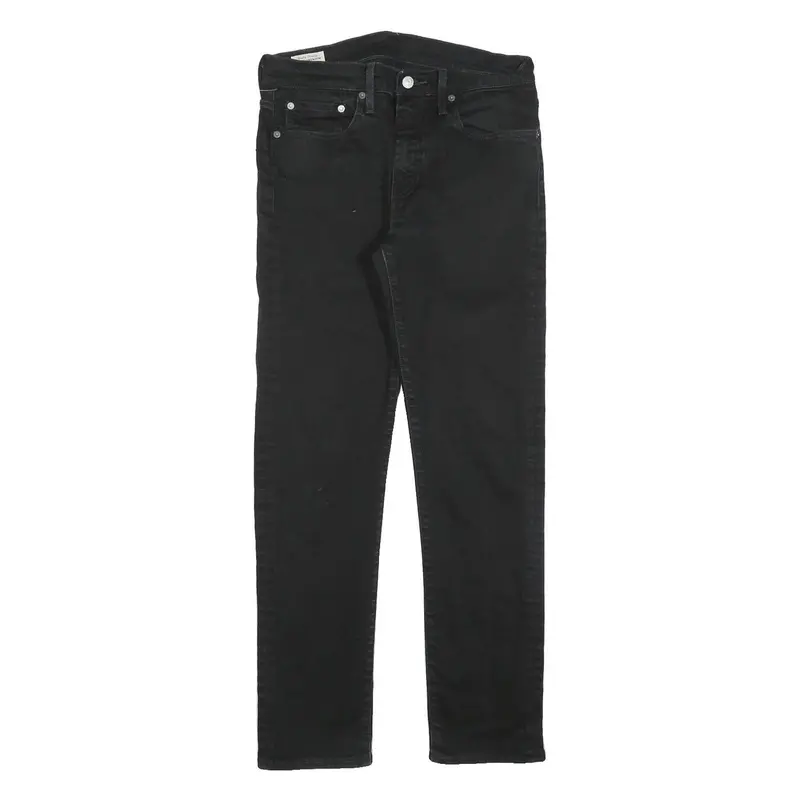 Levi's 502 Big E Mens Slim Black Denim Dark W31 L29 Stretch Jeans 1