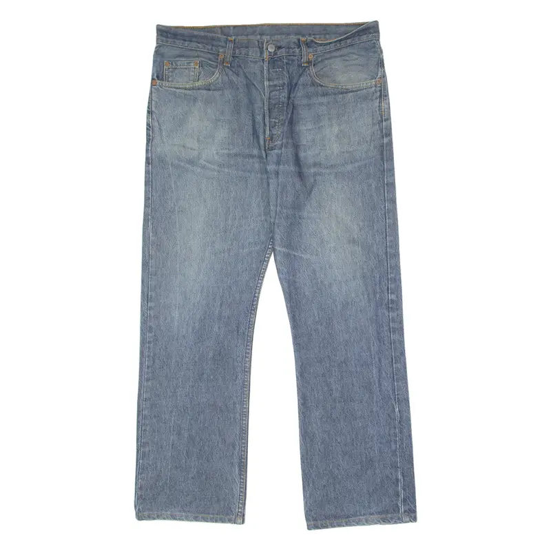 Levi's 502 Mens Jeans Blue Regular Tapered Stone Wash W36 L29 1