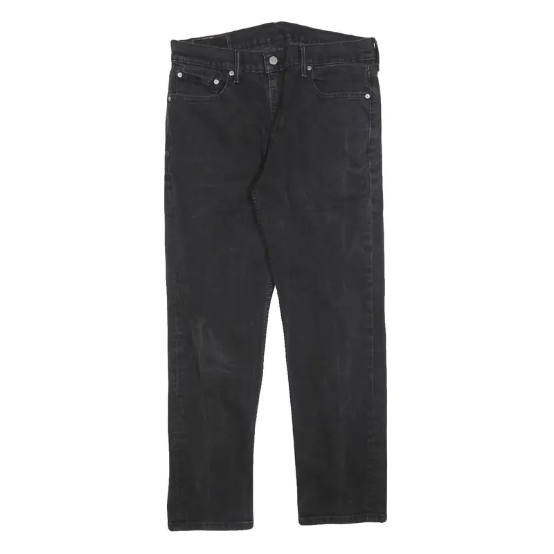 Levi's 502 Mens Slim Black Denim Dark W33 L30 Jeans Zip Closure 1