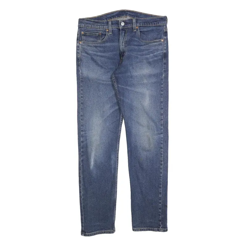 Levi's 502 Mens Slim Blue Denim Medium Cotton Blend Zip Jeans Straight W32 L32 1