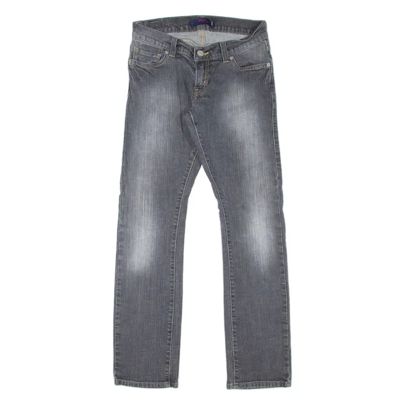Levi's 504 Tilted Womens Jeans Grey Regular Straight Stone Wash W28 L31 1