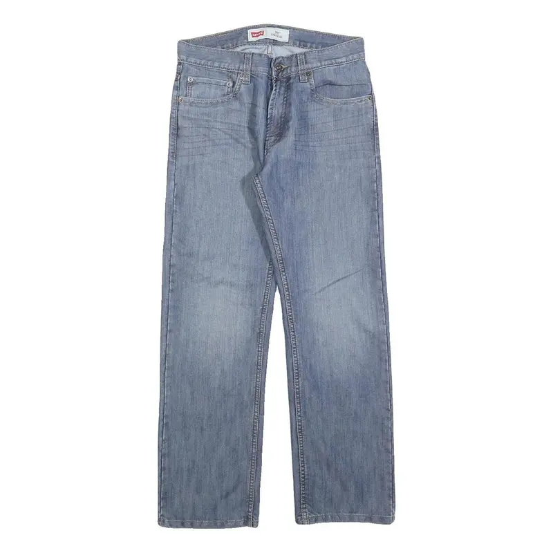 Levi's 505 Boys Jeans Blue Regular Straight Denim Medium W29 L29 Zip 1