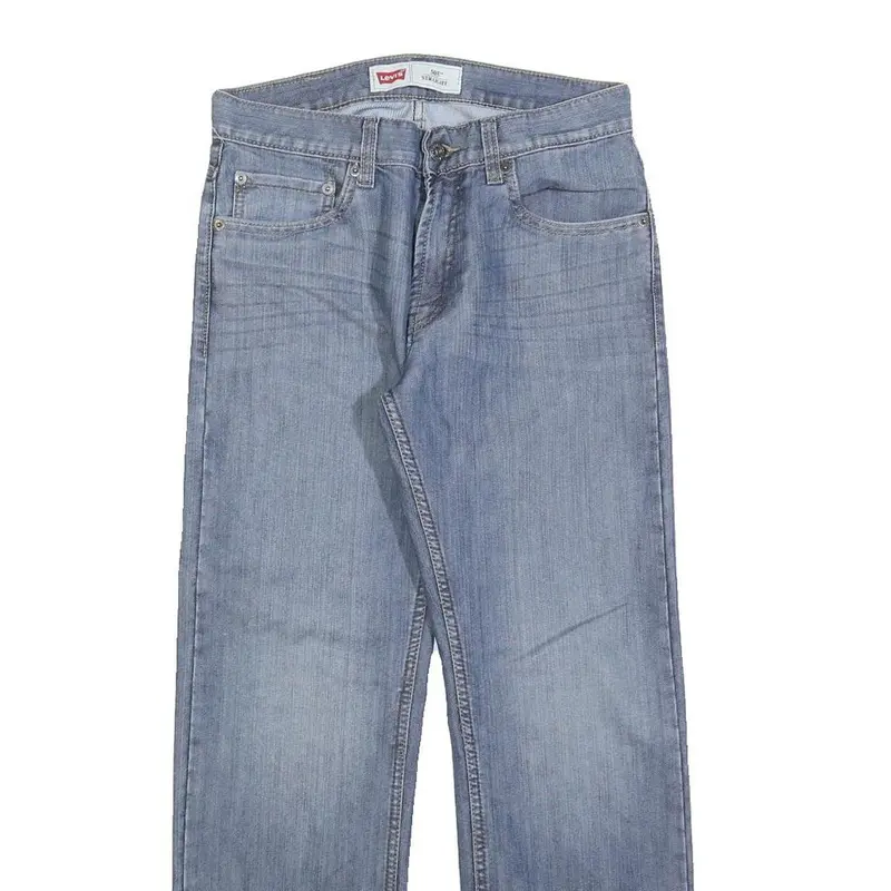 Levi's 505 Boys Jeans Blue Regular Straight Denim Medium W29 L29 Zip 2