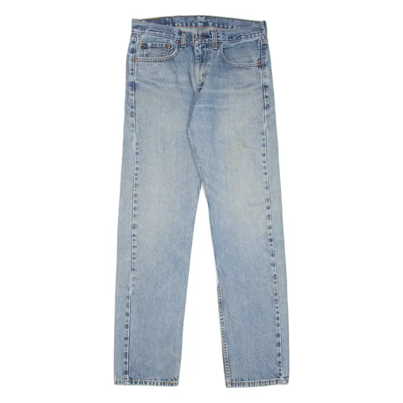 Levi's 505 Jeans Mens Blue Regular Straight Stone Wash W31 L34 1