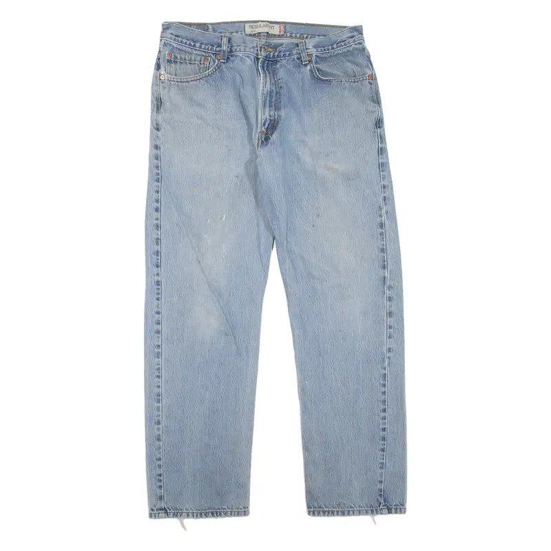 Levi's 505 Jeans Mens Blue Regular Straight Stone Wash W33 L32 1