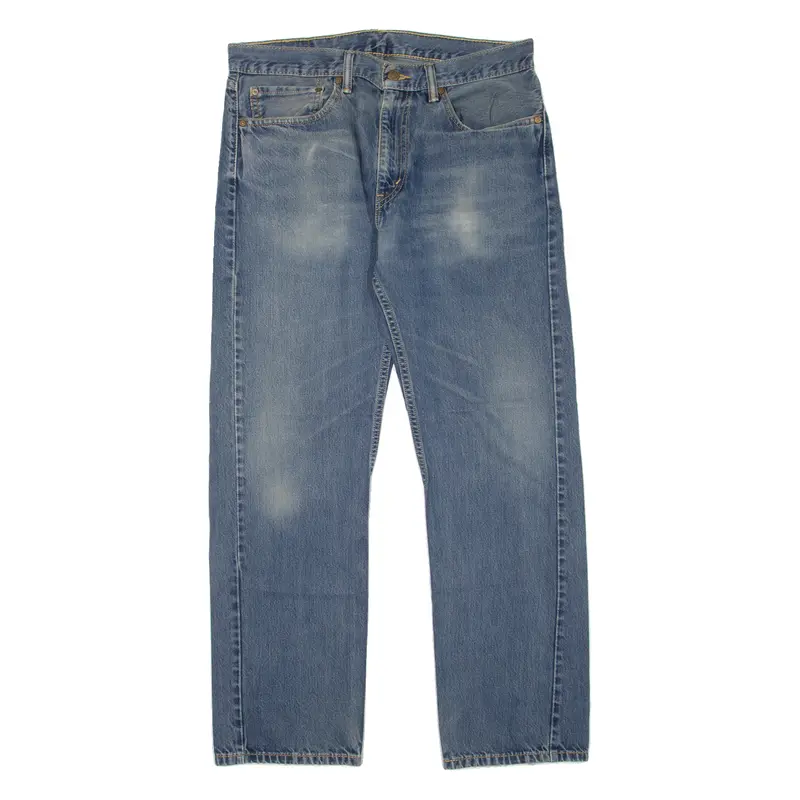 Levi's 505 Jeans Mens Blue Regular Straight Stone Wash W34 L30 1